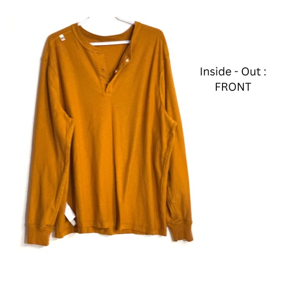 J CREW Henley Mens Top Shirt Sz: XXL/Cotton Long Sleeve-Outer Travel Layer Tee - Picture 6 of 8